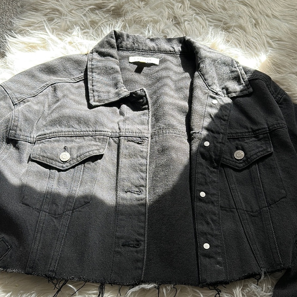 Pacsun black wash cropped denim jean jacket
